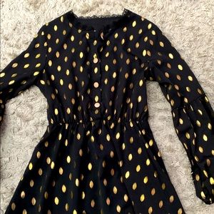 Shein polka dot long sleeve dress